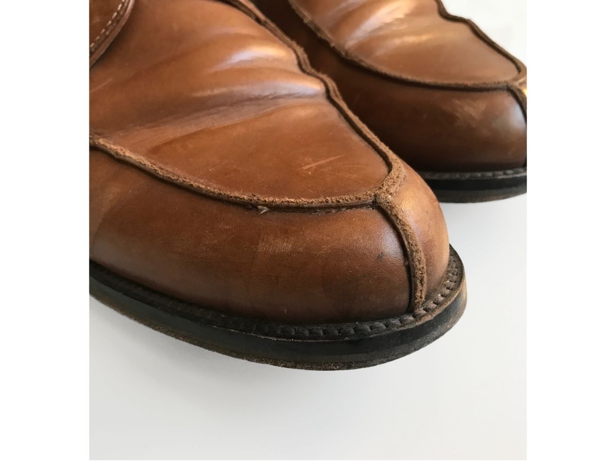Oprava odřených a ošoupaných pánských polobotek | Hnědý Renovační Krém na boty Shoe Cream TRG Mango 127 1